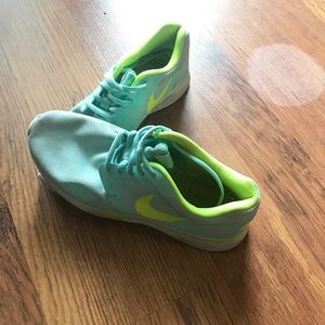 Neon Nike shoes